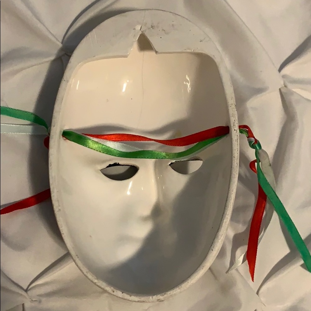 Handmade/Painted Ceramic Hanging Mask - Picture 6 of 6